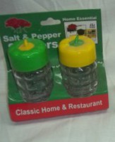 Set de vidrio x 2, de sal y pimienta, en caja. Nº1